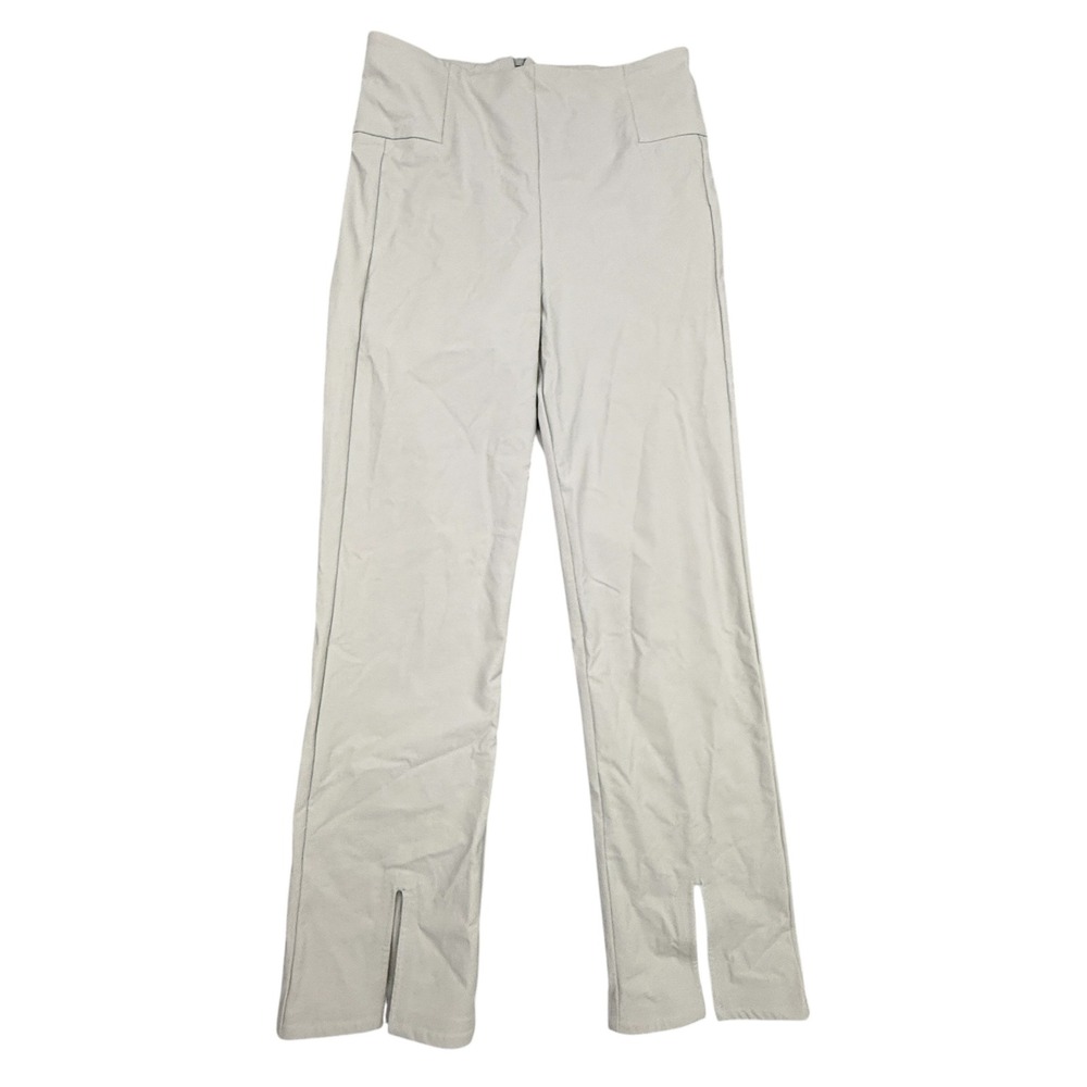 Athleta Pants Women 4 Gray Split Hem High Rise Zip Back Stretch Athleisure